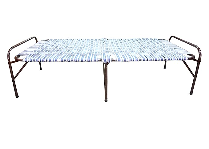 Royal Interiors Royal Wrought Iron Interiors Single Size Folding Bed, 72x36x21-inch (Blue)