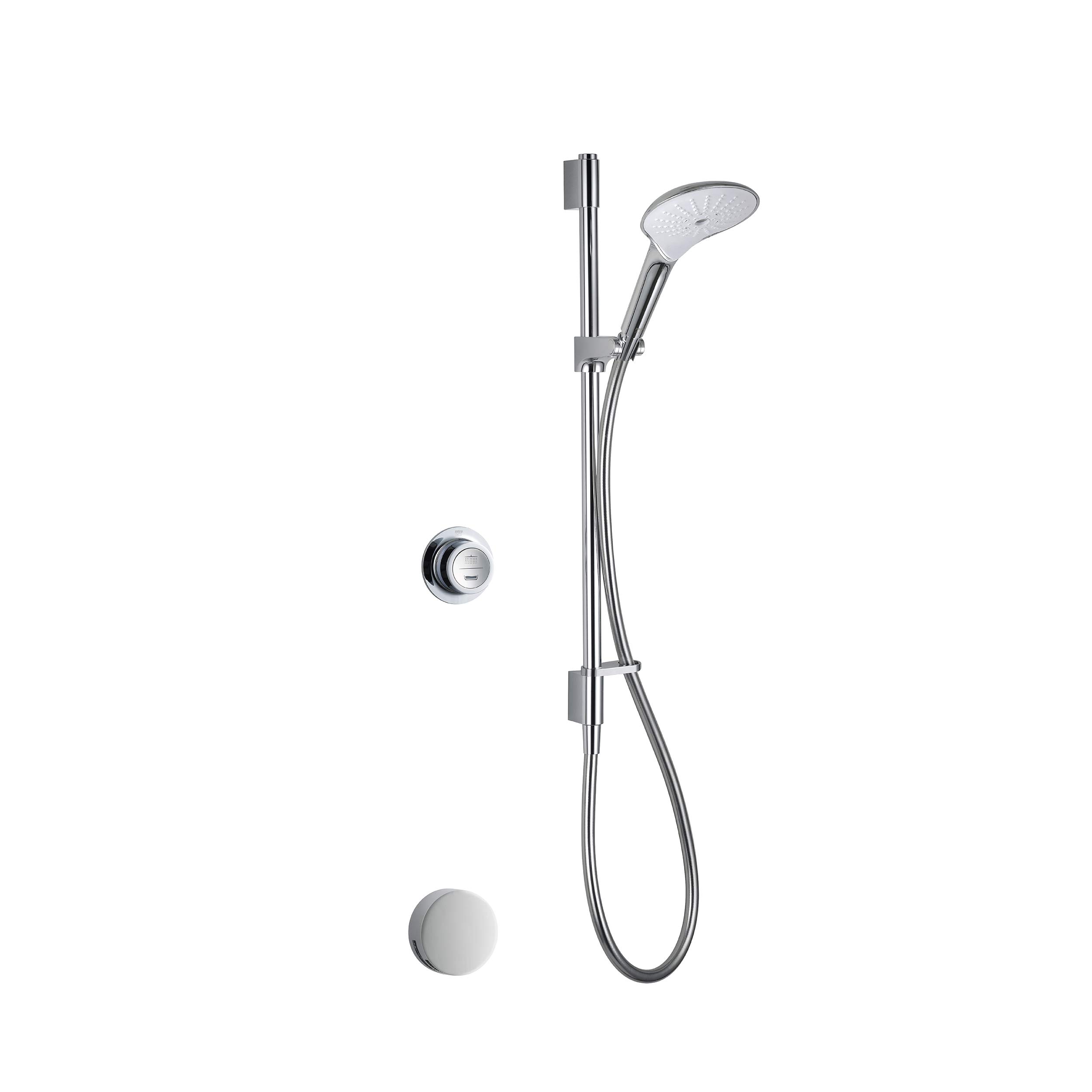 Mira Mode Digital Mixer Bath Fill, Shower - Rear Fed, Pumped for Gravity - White/Chrome 1.1874.012