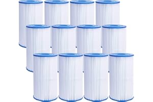 Macaberry 12 Pack Type A or C Pool Filter Cartridge Compatible with Intex 29000E/59900E Pool Pump, Type III 58012 Filter Cartridge, Easy Set Pool Filters