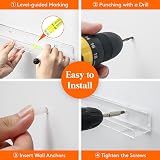 Lifewit Floating Shelves for Vinyl Records 6 Pack 12 inch Clear Acrylic Wall view 7