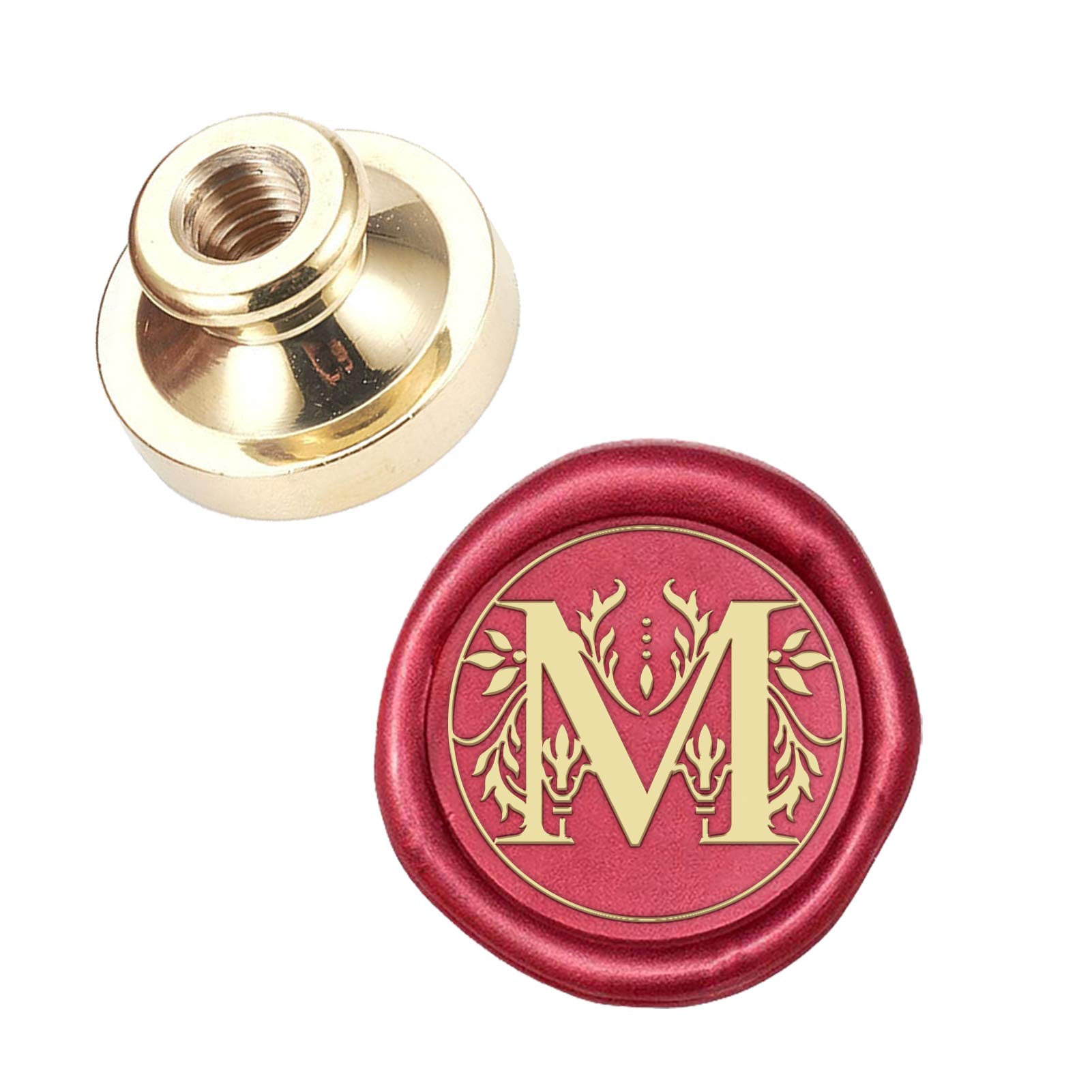 CRASPIRE Wax Seal Stamp Head Letter M Removable Sealing Brass Stamp Head for Creative Gift Envelopes Invitations Cards Decoration