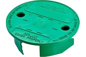 Underhill Sprinkler Valve Round Box Lid, VersaLid 6 Inch to 7 Inch Universal Cover for Automatic Irrigation System, Green, VL-6