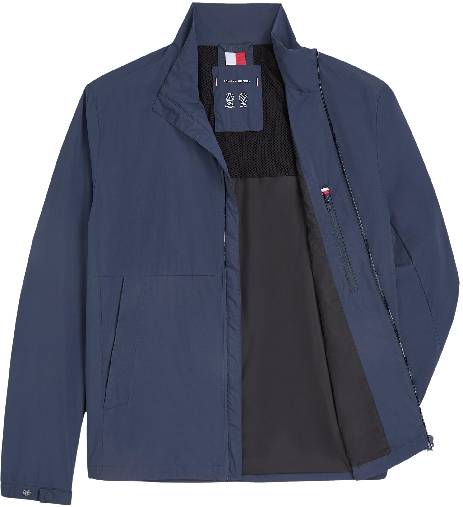 Tommy Hilfiger Herren Blouson Jacke Branded mit Reißverschluss, Blau (Desert Sky), L 8