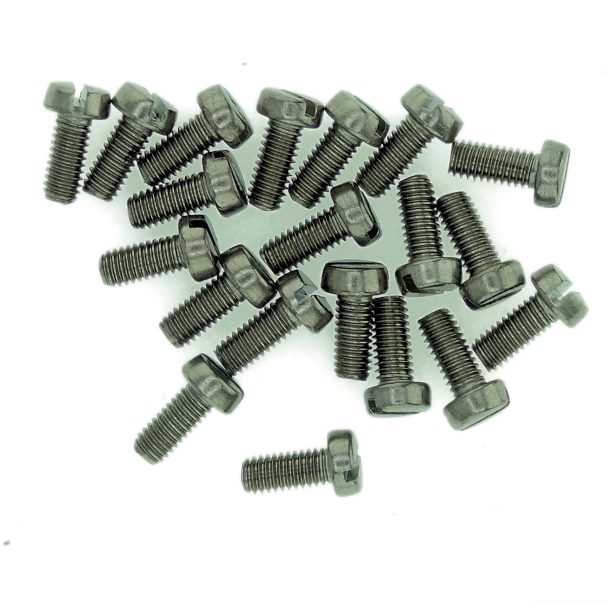 M3.5 (3.5mm x 35mm) Slot Cheese Machine Screw (Bolt) - Stainless Steel (A2) (Pack of 20)