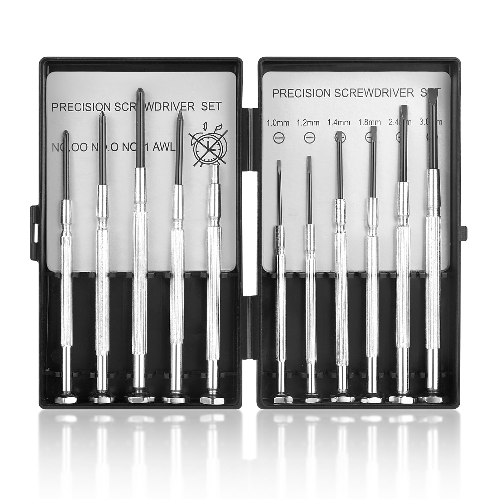 Photo 1 of 11 Pcs Small Precision Screwdriver Set, Tiny Screwdriver Set, Mini Screw Driver Kit with Slotted and Phillips Heads, Ideal for Watch, Eyeglasses, Toys, Electronics, Computer Repair