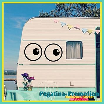 Hochwertige Wohnwagen Wohnmobil Aufkleber Lustige Augen Modell 3 30x30 Cm Von Pegatina Promotion