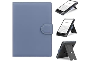 HoYiXi Universal Case Compatible with 6”-6.8” Kobo/Pocketbook/Tolino/Sony E-Book eReader Kindle Paperwhite/Kobo Clara HD/Kobo Clara 2E Leather Stand Cover for 6-6.8'' E-Book eReader, Purple