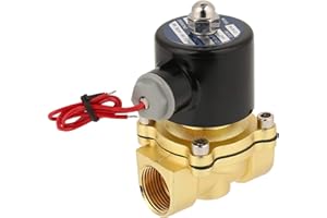 3/4 Solenoid Valve 120v Solenoid Valve PT3/4 Normally Closed Two‑Port Brass Solenoid Valve Normally Close Type Electric Solen