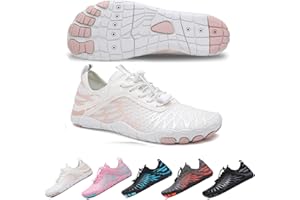SIOSNETA Hike Footwear Barefoot Shoes - Women & Men Wide Toe Water Shoes for Swimming & Running - Breathable, Non-Slip Athletic Footwear