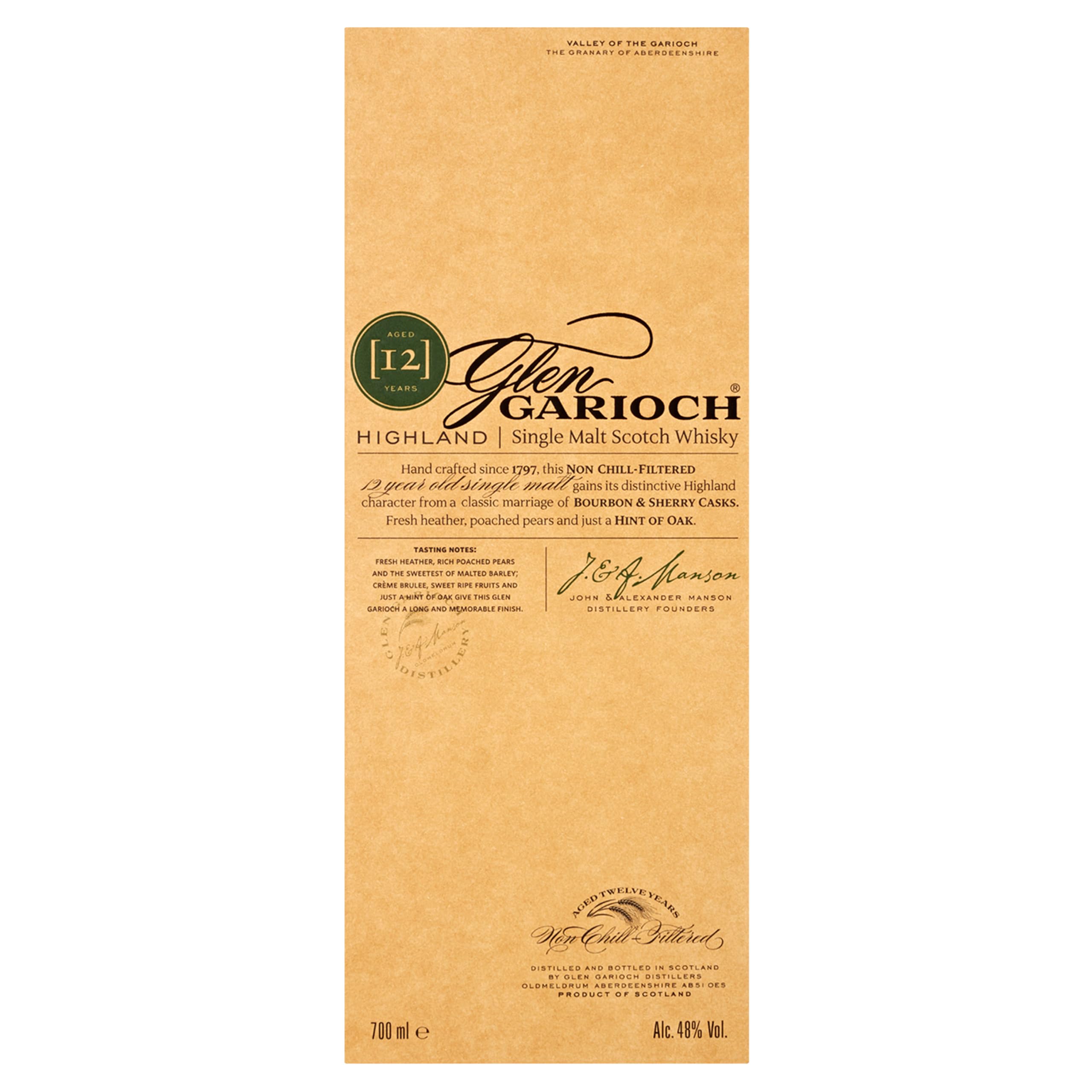 Glen Garioch 12 Jahre | Single Malt Scotch Whisky | gereift in nordamerikanischen Bourbon-Fässern und spanischen Sherry-Fässern | 48% Vol | 700ml Einzelflasche 3