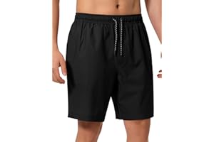 BARRACUDA BAY Mens Swim Trunks 8 inch Inseam Mesh Liner Quick-Dry Lightweight 4-Way Stretch Bathing Suit Swimming Trunks for Men UPF 50+