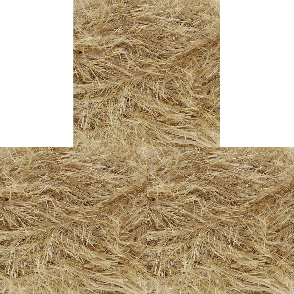 King Cole 541860 Tinsel Chunky Latte Yarn - 70M, 50g (Pack of 3)