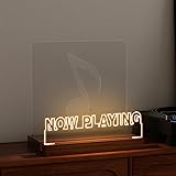CoolGift Mart Now Playing Vinyl Record Stand, Light