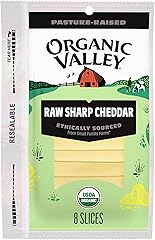 Organic Valley, Organic Sliced Raw Sharp Cheddar, 6 Ounce