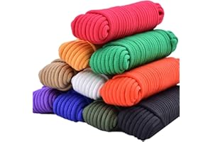 SMART&CASUAL 150 ft 1/5 inch (5mm) Nylon Poly Rope Flag Pole Polypropylene Clothes Line Camping Utility Good for Tie Pull Swing Climb Knot ((45.8M) 150ft, Light Gray)