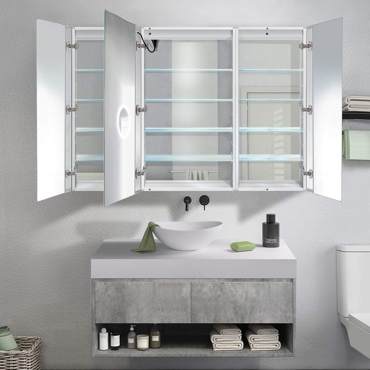 Krugg Large LED Medicine Cabinets with