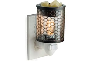 CANDLE WARMERS ETC Pluggable Fragrance Warmer- Decorative Plug-in for Warming Scented Candle Wax Melts and Tarts or Fragrance Oils, Copper Black Chicken Wire