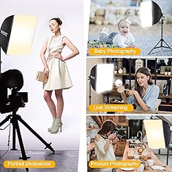 mmcrz 2Pack Professional Softbox Lighting