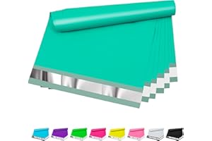 Vapulcio Poly Mailers 10x13 inch 100 Pcs, Plastic Mailing Envelopes with 2.4mil Thickness, Waterproof and Tear-resistant Shipping Bags for Clothing, Tamper Proof Self-Seal Mailers Poly Bags, Teal