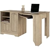 Realspace&reg; Magellan 60" W Corner Computer Desk, Blonde Ash