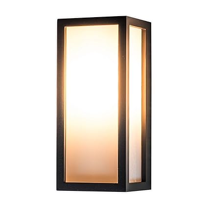 Lampenwelt Wandleuchte außen 'Tame' (spritzwassergeschützt) (Modern) in Schwarz aus Aluminium (1 flammig, E27, A++) - Außenwa