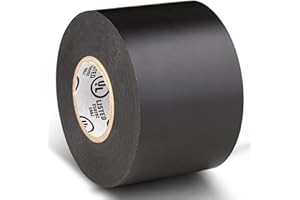 TAPIX Premium Quality Electrical Tape • 2 in Wide • 66 ft Long • Flame Retardant Vinyl • 7 mil Thick • Black