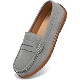 BEAUSEEN Women's Penny Loafers Slip-On - Lightweight Breathable Suede Driving Moccasins,Cute Business Casual Dress Shoes for Work & Travel