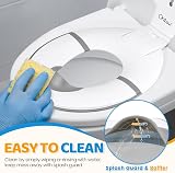 Orzbow Foldable Toddler Toilet Seat Portable Potty Training Seat White view 4