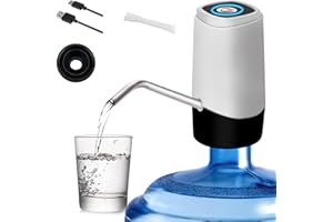 Korser Water Dispenser for 5 Gallon Bottle, Automatic Electric Water Jug Dispenser, Rechargeable Water Dispenser Pump, USB Charging Portable 2-5 Gallon Water Pump for Kitchen, Camping