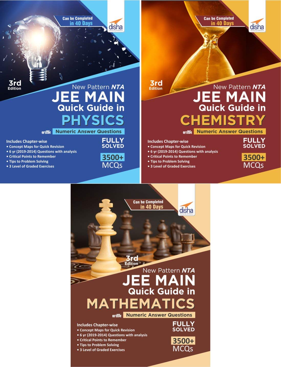 New Pattern NTA JEE Main Quick Guide in Physics, Chemistry & Mathematics with Numeric Answer Questions 3rd Edition New Pattern NTA JEE Main Quick Guide in Physics, Chemistry & Mathematics with Numeric Answer Questions 3rd Edition
