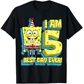 Spongebob Squarepants Birthday I am 5 Best Day Ever T-Shirt