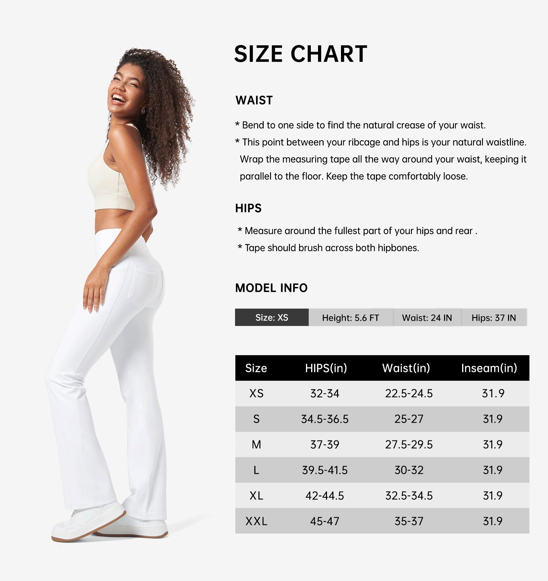 WILLIT Thermo Leggings Damen Winter Gefütterte Fleece Sporthose Yogahose Warm Sport Leggings Laufhose Bootcut Hose High Waist mit Taschen Schwarz M 6