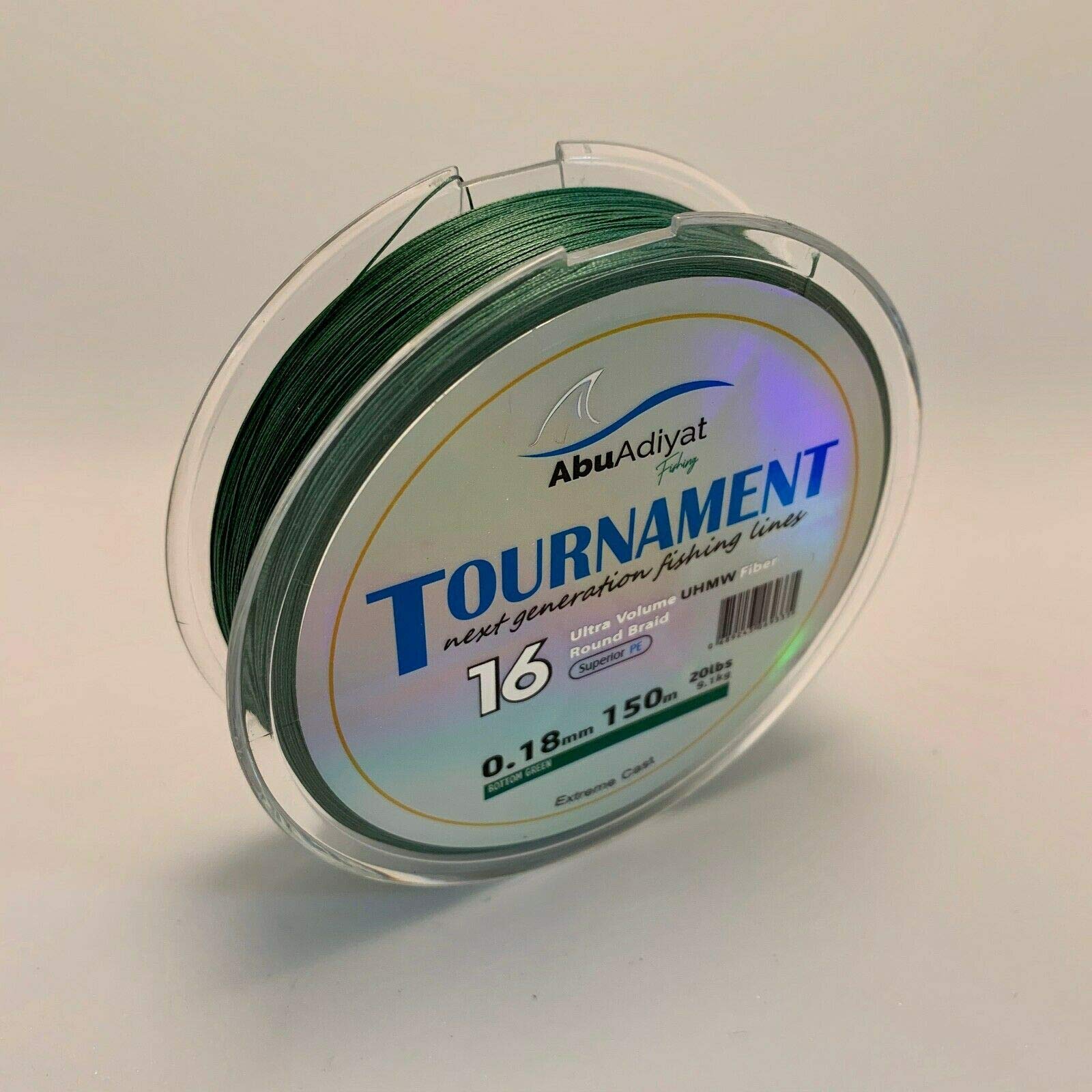 Tournament Series 16 Strand Braided Fishing Line (Bottom Green, 20lb/150M)