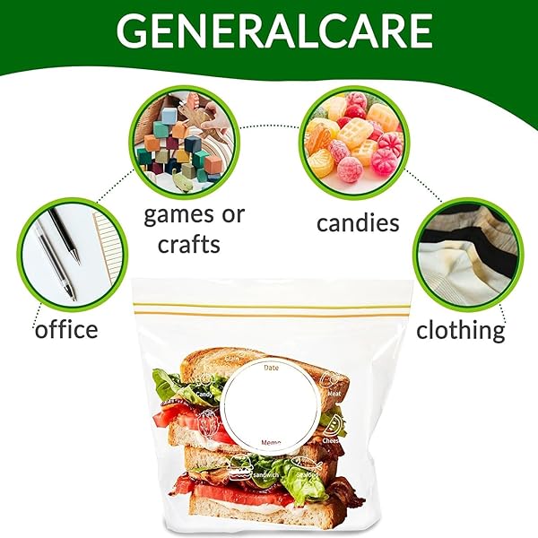 28 PCS GALLON STORAGE BAGS 10.5X11 IN FREEZER BAGS DOUBLE ZIPPER REUSABLE SANDWICH BAGS ZIP BAG FOR FOOD STORAGE FRUIT NUTS CAKES COOKIES SNACK MEAL PREP CONTAINERS