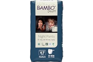 Bambo Nature Premium Dreamy Night Pants, Pull Up Pants, Eco-Labeled Night Time Diapers, Secure, Comfortable, Skin Friendly : Children Aged 4-7 Years, 10 Count