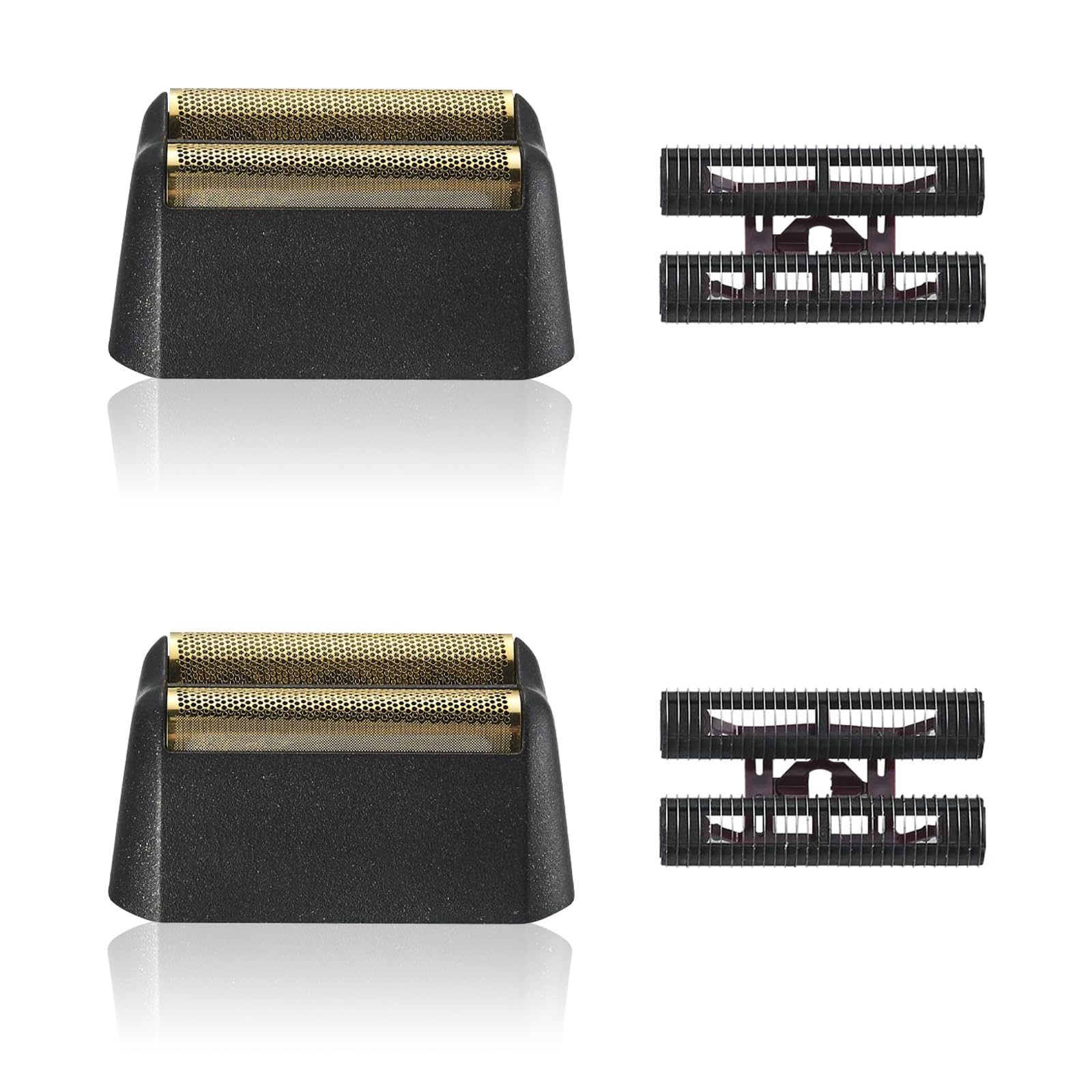 Shaver Replacement Foil and Cutter Bar Assembly Compatible with wahl Shaver Foil 7043 for Wahl Professional 5-Star Series Shaver/Shaper #8164 (Black-2 Count)