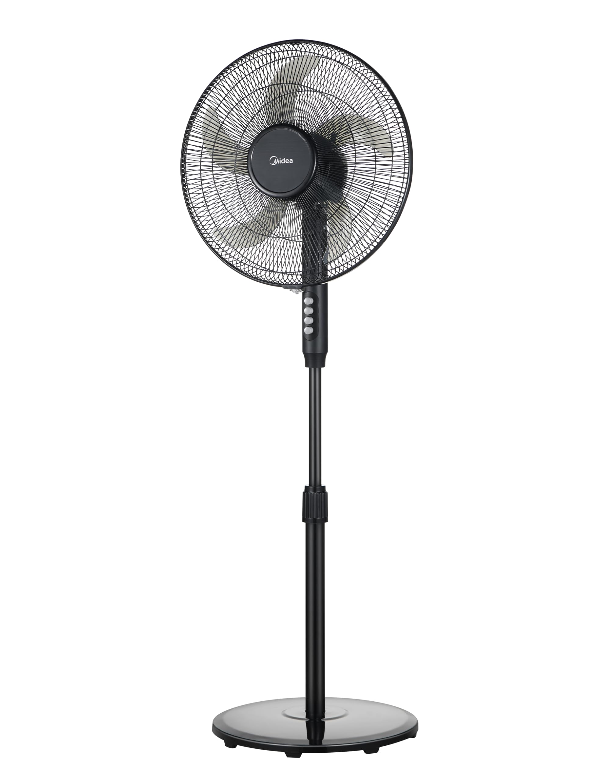 Midea Standventilator FS40-25JA mit Fernbedienung, 5 Flügel, 40W Energiesparend, Höhenverstellbar bis 122cm, Leise, Schwarz