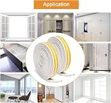 GUKOY Weather Stripping Self Adhesive Foam Tape 6M White 9mm x 6mm view 7