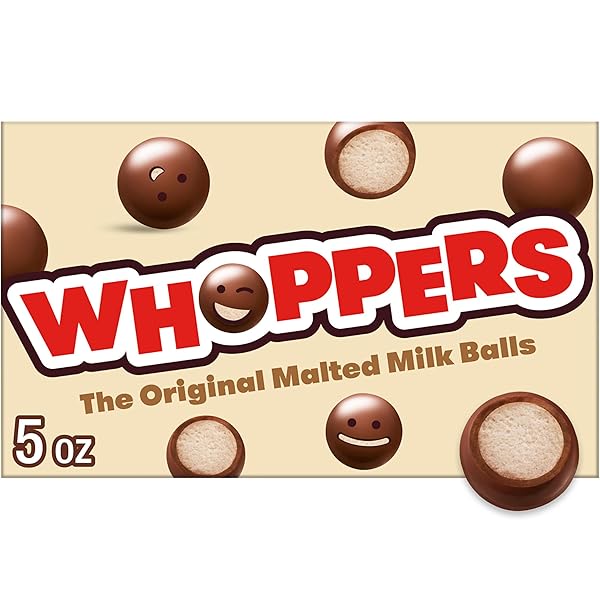 WHOPPERS MALTED MILK BALLS CANDY BOX, 5 OZ