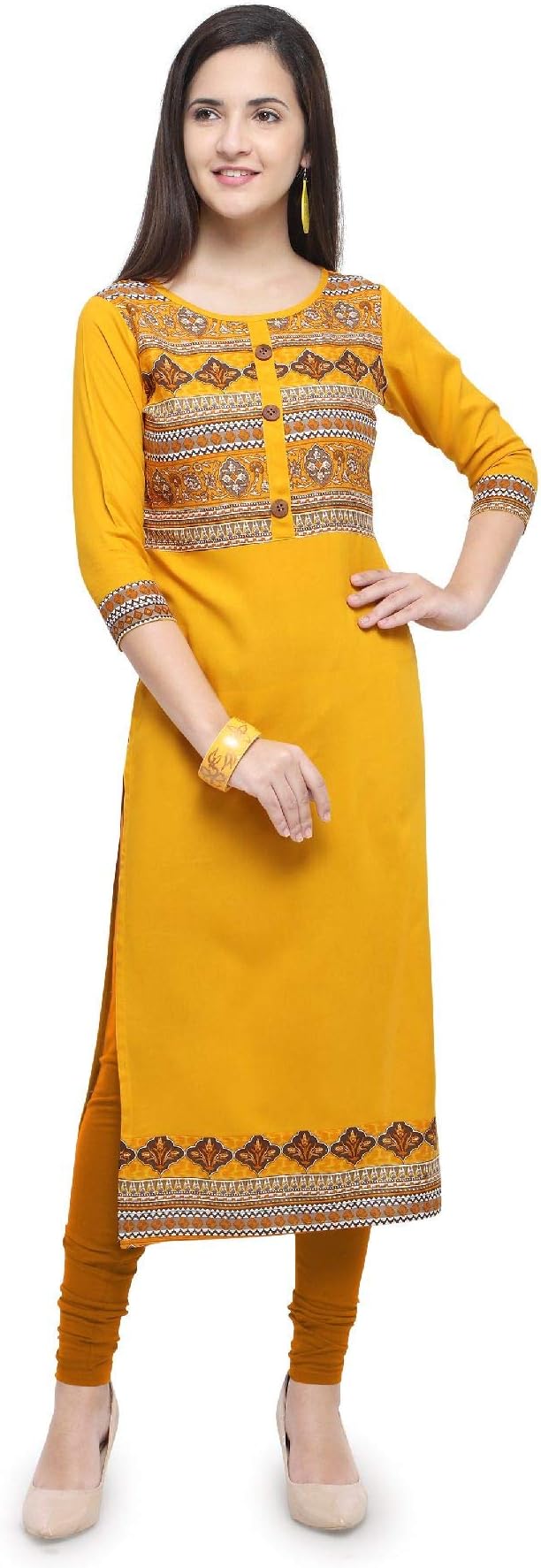 SHOPPING QUEEN Women's Rayon Straight Kurta
