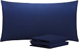 NTBAY 2 Pack 100% Brushed Microfiber Pillowcases 50x90 Navy