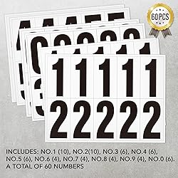 3 inch Self Adhesive Numbers for Mailbox, House