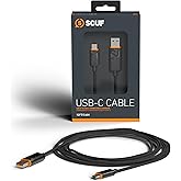 SCUF Braided USB-C Cable – 10 Feet / 3.6 Meters USB Type C Connection and Charging for Xbox Controllers, PS5 Controllers, and