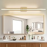 55" Long Vanity Light Gold Bathroom Wall Light Fixtures Long Vanity Lights Over Mirror Lighting Lamps Dimmable Bathroom Wall 