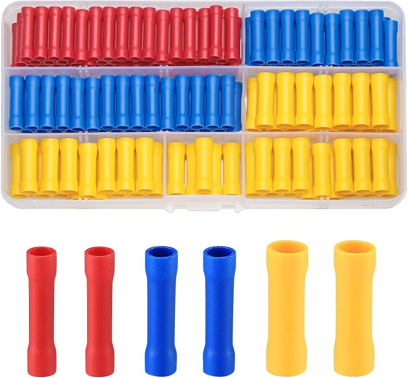 Vwoqiy 150 Pcs Electrical Terminals Crimp Connectors Set Blue Red Yellow