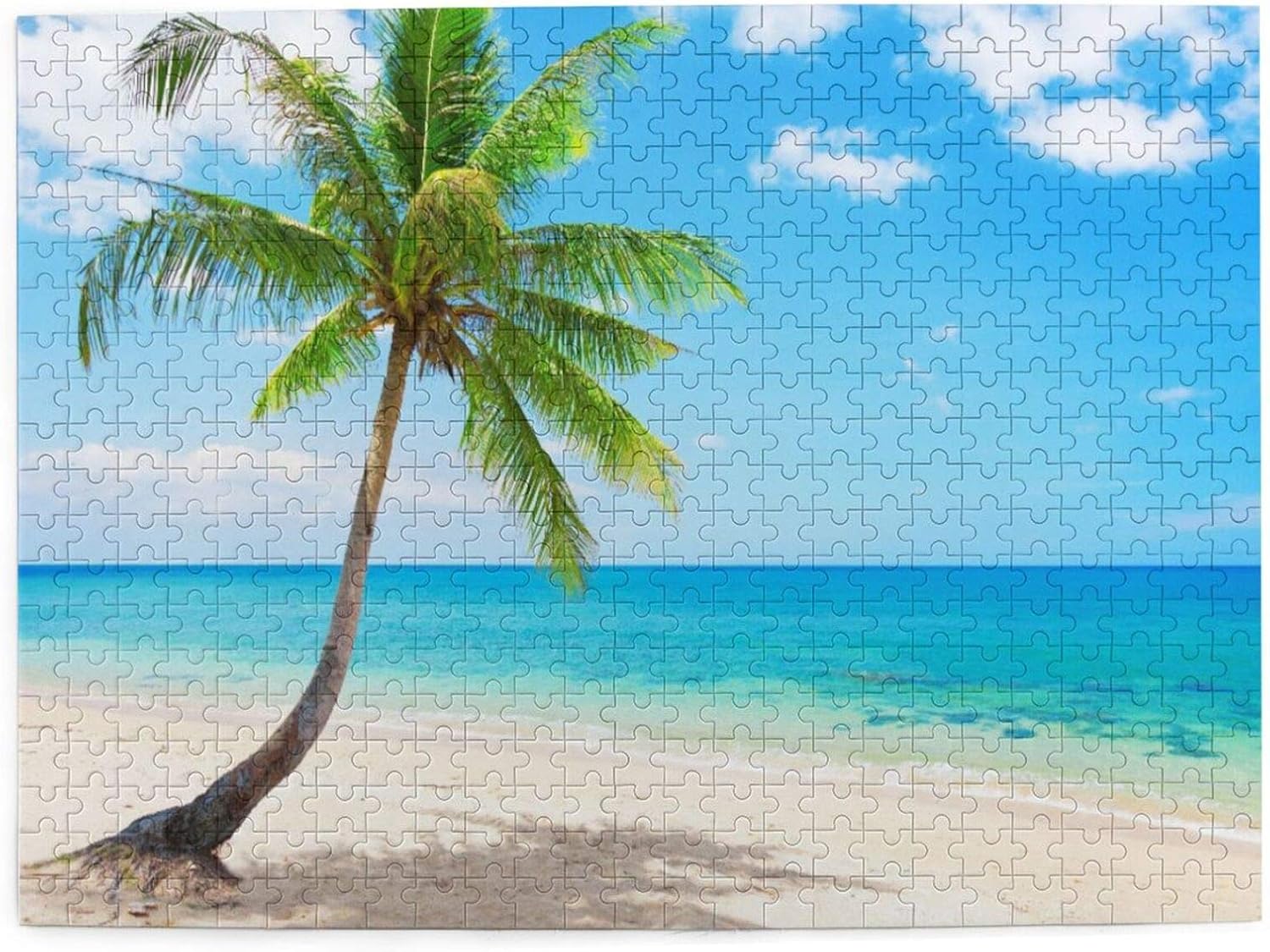 QYUESHANG Puzzles 500 pièces, Belle Plage avec cocotier. Koh Lanta, Thaïlande, Grande oeuvre de