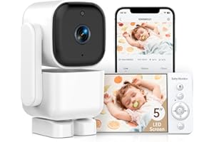 Yezloris Dual-Mode Baby Monitor, Reliable 1080P HD Video Monitor with Camera | Hybrid Wi-Fi & No Wi-Fi Connection, App & Moni