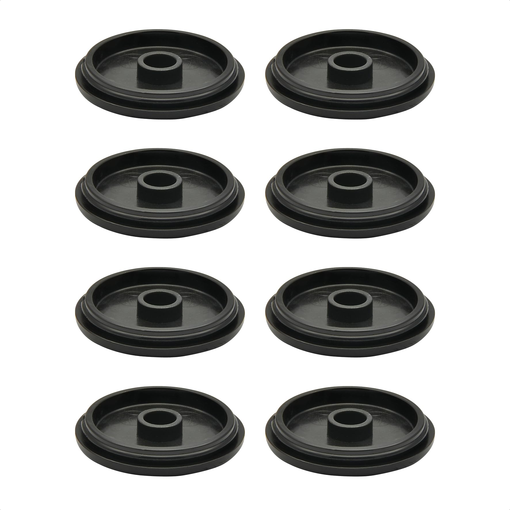 WAGNER QuickClick® Plastic glides furniture glides chair glides replacement I 8pcs. set glides exchangeable - plastic BLACK - diameter Ø 40 mm - for base Ø 40 mm - Made in Germany - 15826800 — image 1