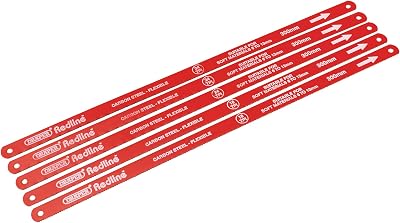 Draper Redline 300mm Hacksaw Blades 5 Pack 18-24TPI Carbon Steel