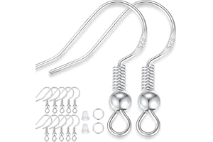 XIANNVXI 925 Silver Earring Hooks 900pcs Earring Hooks for Jewelry Making Hypoallergenic Earring Findings with Jump Rings Earring Backs Earring Making Kit for DIY
